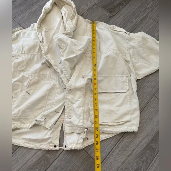 Anthropologie Daughters of the Liberation|Off White,Cream canvas utility Jacket• - Picture 10 of 12